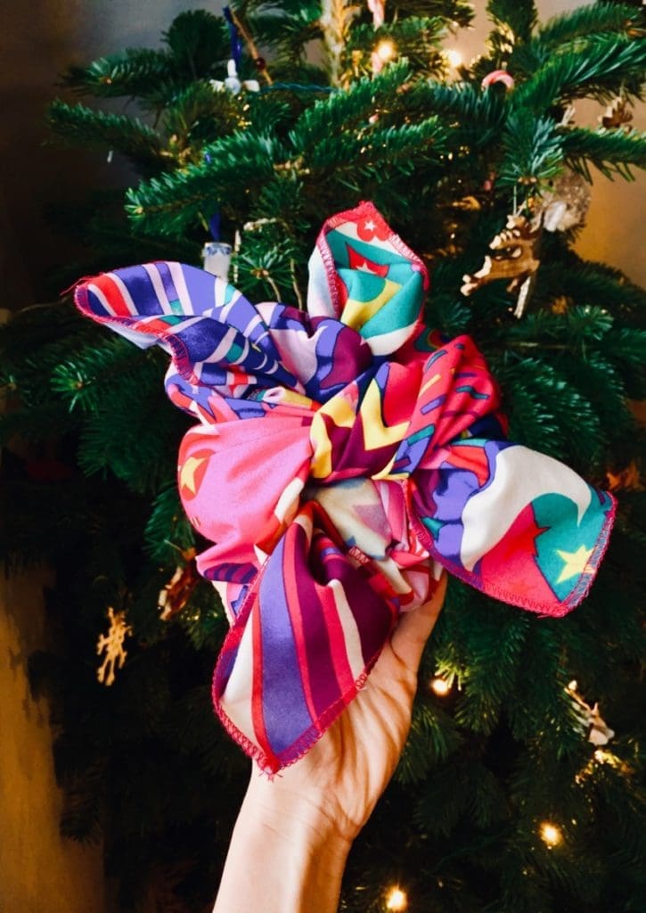 cloth christmas wrap.