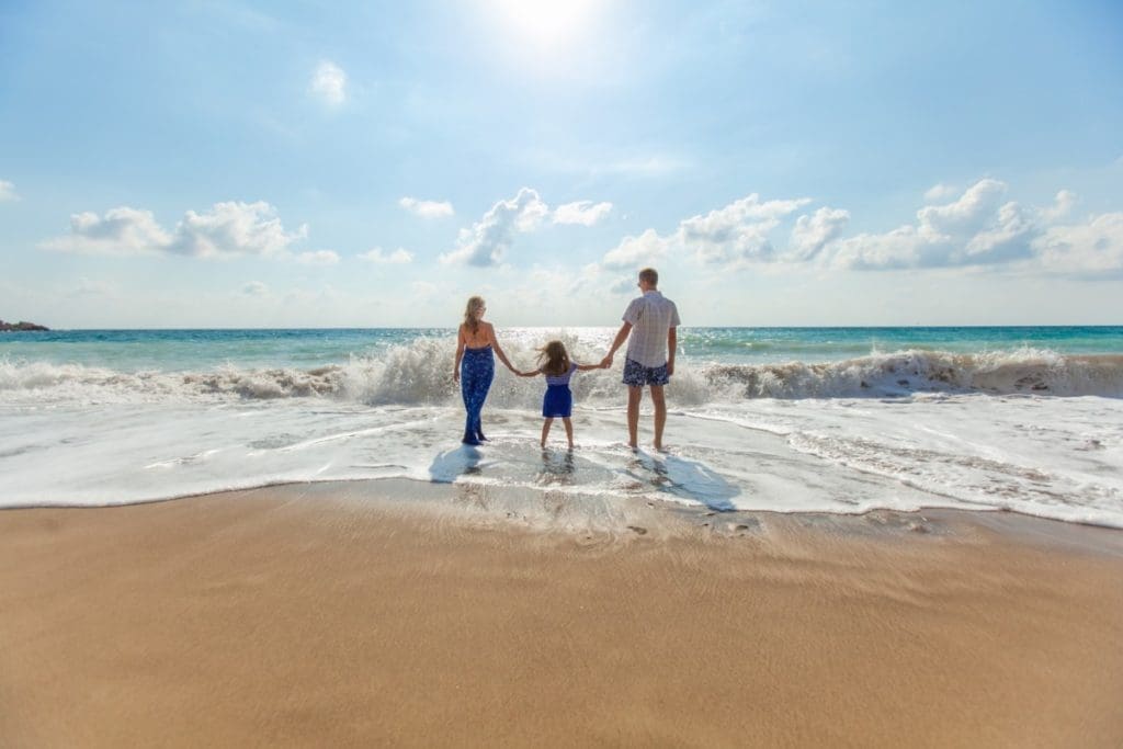 family beach holiday