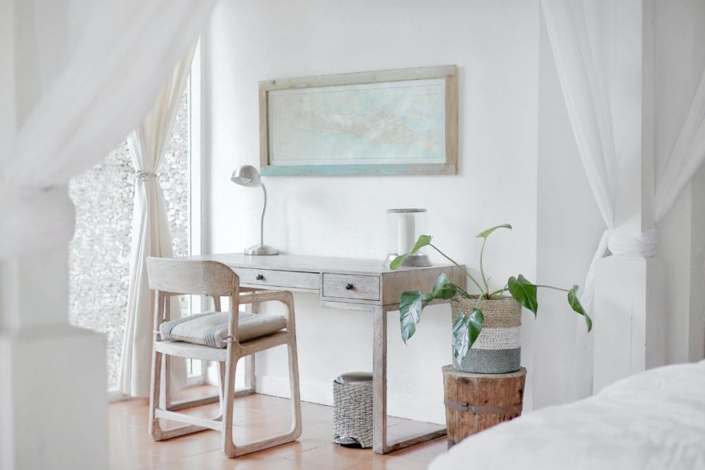 tidy bedroom desk