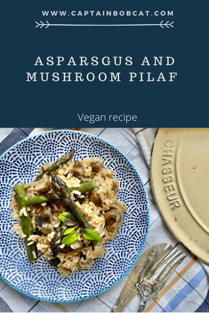 Asparagus and Mushroom Pilaf (Vegan)