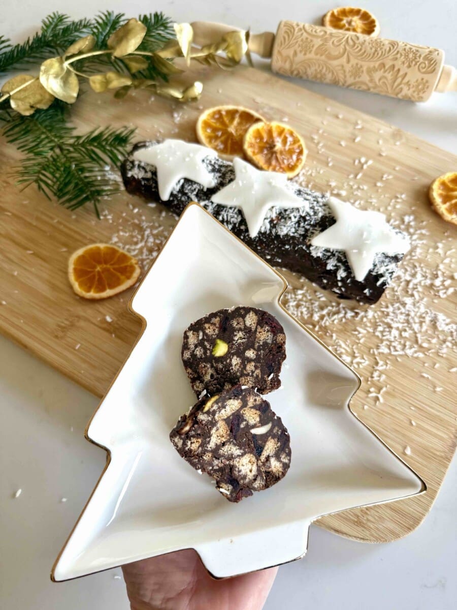 Slices of Chocolate Salami