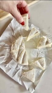 sliced camembert